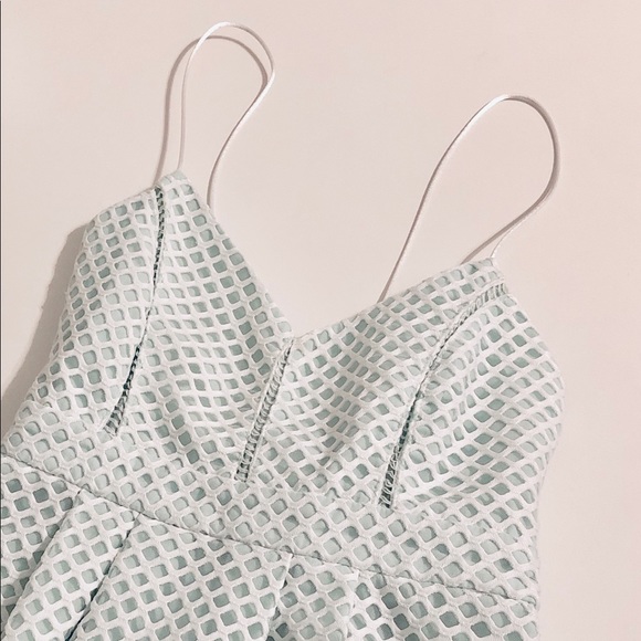 TOP SHOP Diamond Netting Overlay Dress - Picture 3 of 5